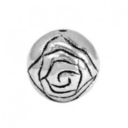 Metall Perle Blume 16x17mm Antik silber